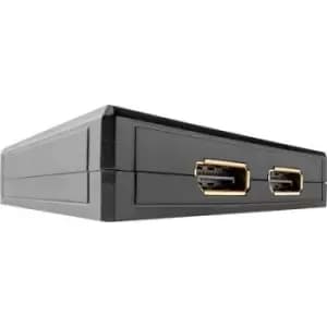 LINDY 2 Port DisplayPort 1.2 Bidirektionaler Switch 2+2 ports DisplayPort switch bidirectional operation 3840 x 2160 p