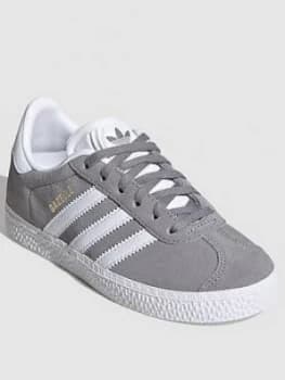 Adidas Originals Gazelle Childrens Trainers - Grey/White