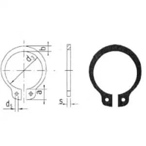 Shaft retaining ring Reely Suitable for shaft diameter: 3mm 20 pc(s)