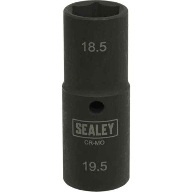 Loops 18.5mm & 19.5mm Double Ended Deep Impact Socket Bit 1/2" Square Drive 80mm Long Multi