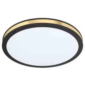 EGLO Pescaito LED Black/Gold Flush Round Ceiling Light