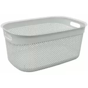 JVL - Droplette Design Plastic Storage Basket, 33L, 25 x 55 x 37cm approx