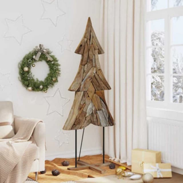 vidaXL Christmas Tree with Stand Brown 180cm Solid teak wood, Brown 42017933