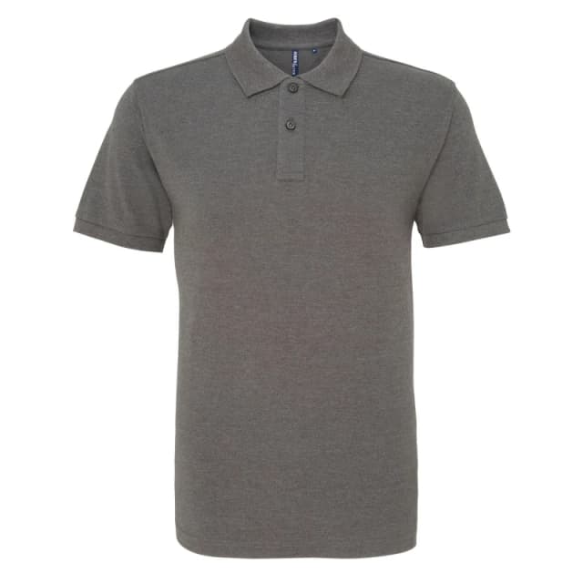 Asquith & Fox Mens Plain Short Sleeve Polo Shirt in Charcoal Size: Small Charcoal Male S