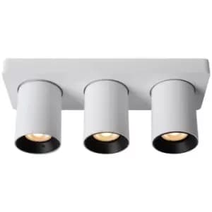 Lucide NIGEL - Ceiling Spotlight - LED Dim to warm - GU10 - 3x5W 2200K/3000K - White