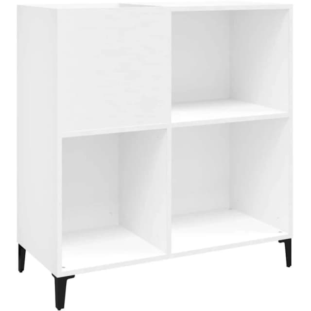 VIDAXL Record Cabinet White 84.5x38x89cm Engineered Wood Vidaxl 8720845879037