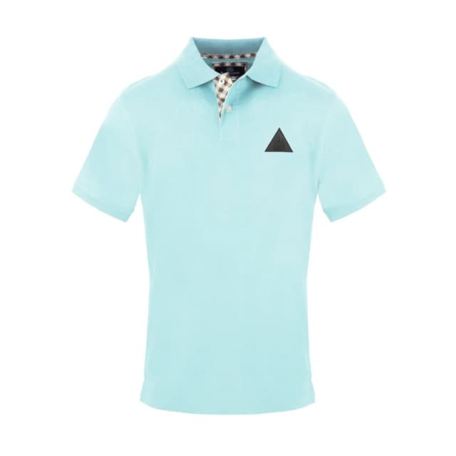 Aquascutum Mens Polo Short Sleeve Polo Shirt Skyblue male Small
