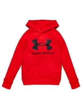Urban Armor Gear Boys Childrens Rival Fleece Hoodie - Red Black, Size 13 Years, XL