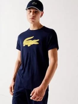 Lacoste Lacoste Sport Croc Print T-Shirt, Navy, Size 2XL, Men