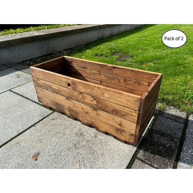 Charles Taylor Multi Pack of 2 - Large Open Berwick Trough - L28 x W76 x H30cm in Light Brown Light Brown Unisex