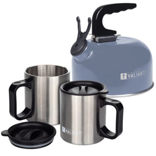 Valiant Camping Kettle & Insulated Mug Set Blue Baby Blue unisex