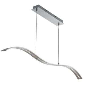 Integrated LED Bar Ceiling Pendant Satin Silver, Satin Nickel