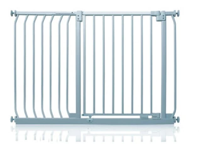 Safetots Elite Pressure Safety Gate, 116Cm - 125Cm, Matt Grey, Pressure Fit Stair Gate
