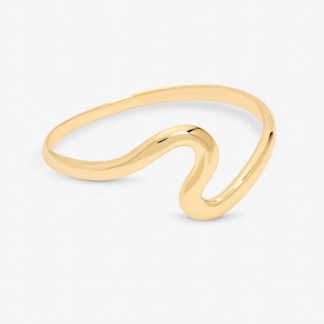 Jon Richard Gold Plated Polished Swirl Bangle Bangles One Size Gold 73782510000