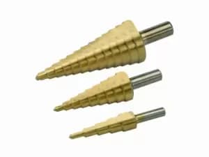 Silverline 282620 Titanium-Coated HSS Step Drill Set 3pce 3pce