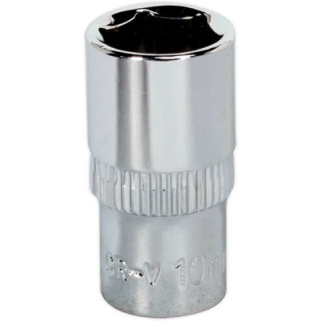 Loops 10mm Forged Steel Drive Socket - 1/4" Square Drive - Polished Chrome Vanadium Metallics