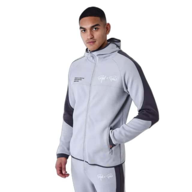 Project X Paris Two-tone hooded zip-up tracksuit Project X Paris Gris Male S