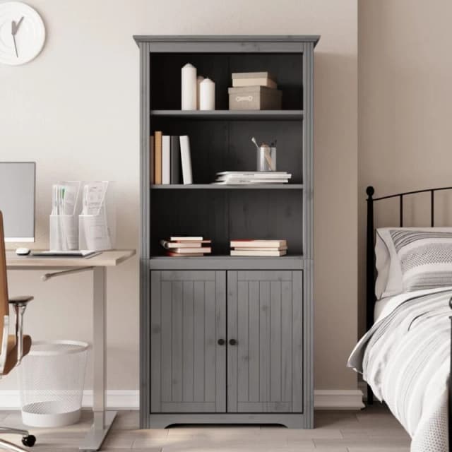 VIDAXL Bookcase bodo Grey 80x40x172cm Solid Wood Pine Vidaxl 8720845913977