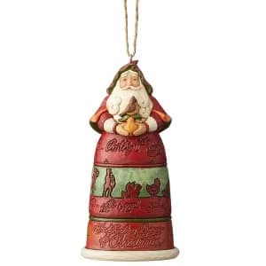 Twelve Days of Christmas Santa Hanging Ornament