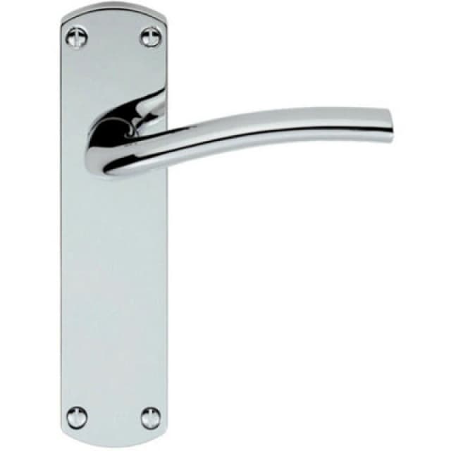Loops Rounded Curved Bar Handle on Latch Backplate 170 x 42mm Polished Chrome Multi
