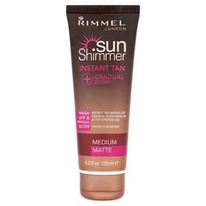 Rimmel Sunshimmer Instant Tan w/Grad Glow Matte 125ml Medium