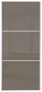 Sliding Wardrobe Door W762mm 3 Panel Cappuccino Glass
