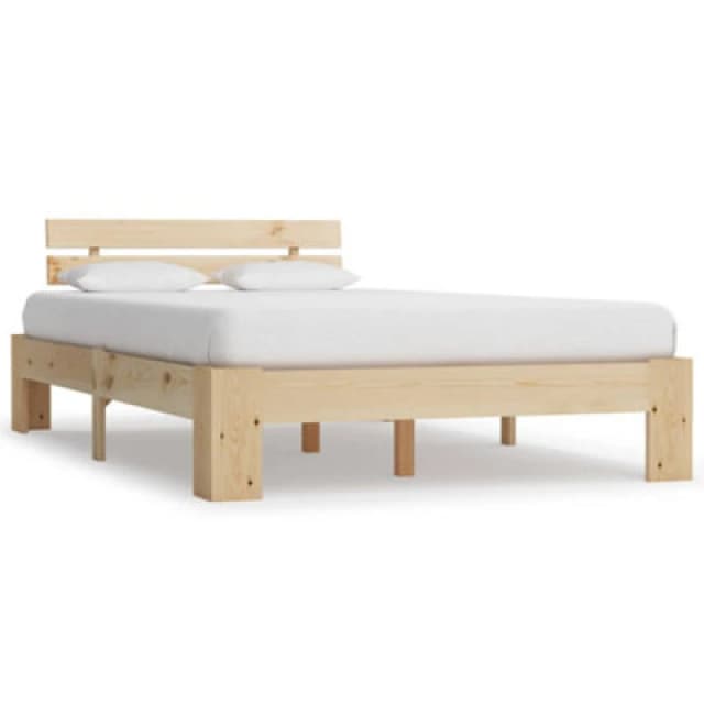 Vidaxl Bed Frame Without Mattress Solid Pine Wood 120X200 Cm