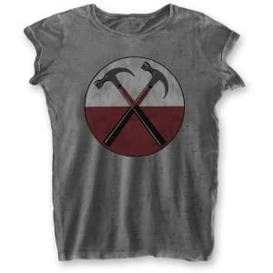 Pink Floyd - The Wall Hammers Ladies Large T-Shirt - Grey