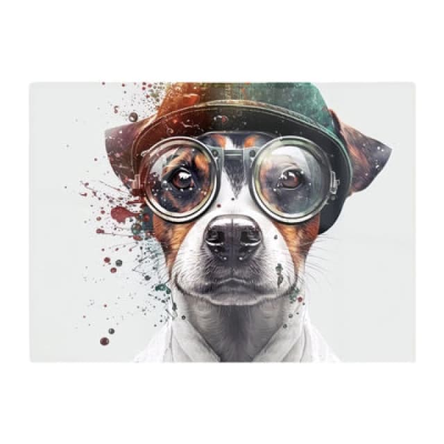 Warren Reed Designer Jack Russell Terrier Dog Splashart Chopping Board