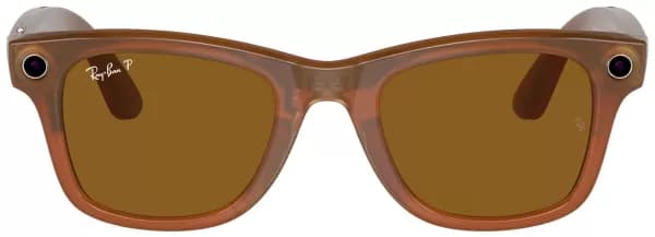 Ray-Ban Meta Wayfarer - Shiny Caramel Transparent, Brown
