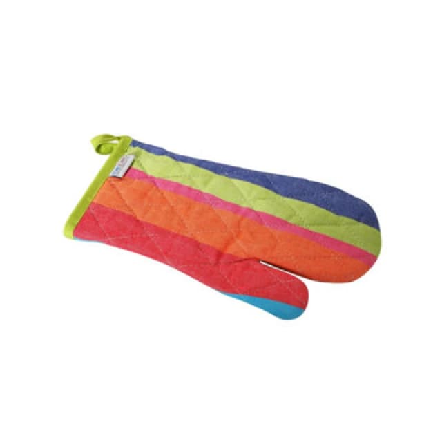 Homescapes Homescapes Multi Stripe Oven Mitt Multi unisex
