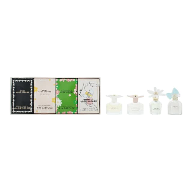 Marc Jacobs Miniature Gift Set 5ml Perfect Eau de Parfum + 4ml Daisy Wild Eau de Parfum + 4ml Daisy Eau So Fresh Eau de Toilette + 4ml Daisy EDT