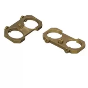 Wiska COMBI Earthing Plate For 2 Glands Fitted in 308 Weatherproof Junction Box Brass - EC308