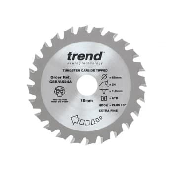 Trend CraftPro Mini Saw Blade 85 x 15mm x 24T