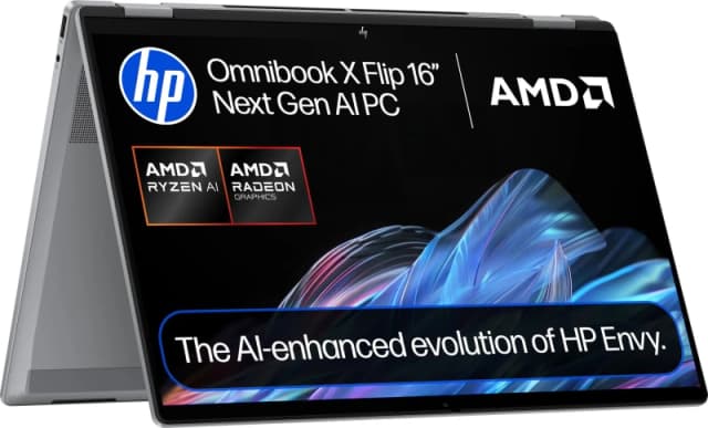 HP OmniBook X Flip 16-ar0004na 16" 2-in-1 Copilot+ Laptop - AMD Ryzen 5, 512GB SSD, 16GB RAM - Lunar Grey