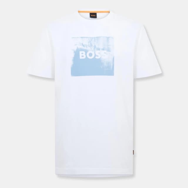 Boss Mens Wheel Cotton T-Shirt White male L
