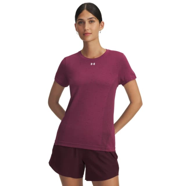 Under Armour Womens Vanish Seamless Short-Sleeve Performance Gym Top Fuchsia Dusk female 14 (L)