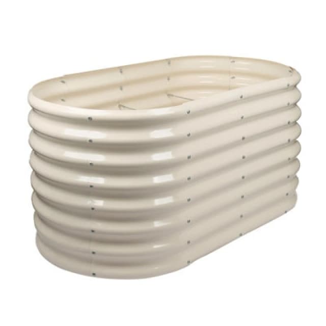 Harbour Housewares Rounded Raised Garden Bed - 120Cm X 60Cm X 60Cm - Ivory