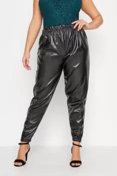 Faux Leather Joggers