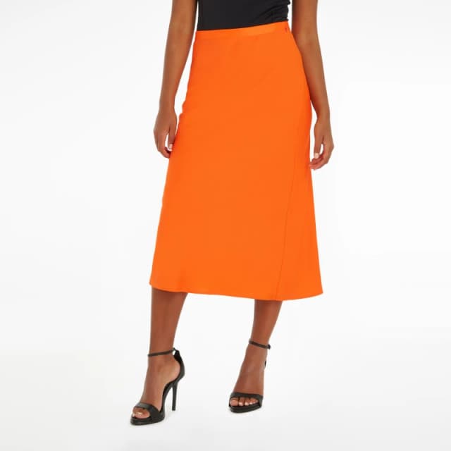 Calvin Klein Bias Cut Midi Skirt Flame female 14 (L)