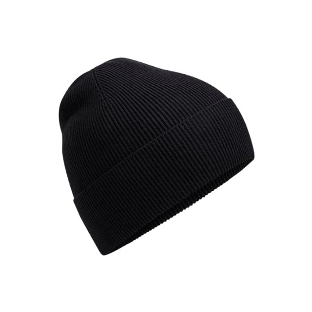Beechfield Beechfield Men Cotton Fine Knit Beanie in Black One Size Male 5063425890477