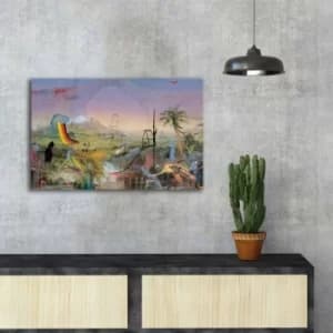 FAMOUSART-060 Multicolor Decorative Canvas Painting
