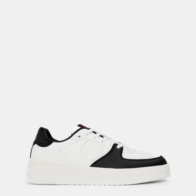 Arctic Army Mens Falcon Low-Top Trainers Wht/Blk CB029 male 10 (45)