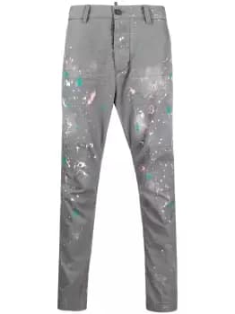 DSQUARED2 Pinky Splash Chino Pants Grey