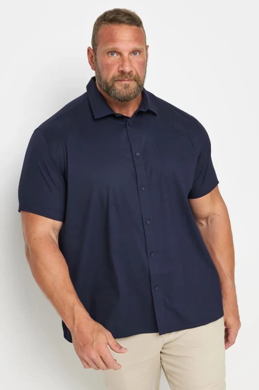 BadRhino BadRhino Men Short Sleeve Shirt in Dark Blue Size: 7-8X-Large Dark Blue 7-8XL Male 5063111262700