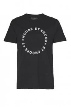 Mens French Connection Encore Et Encore Slogan T Shirt Charcoal