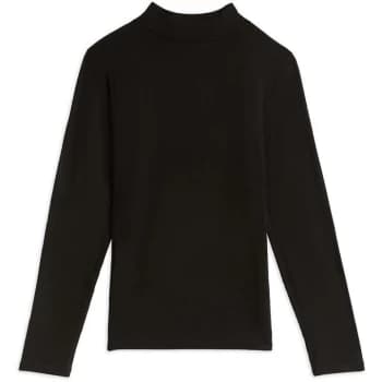 Ted Baker Stormix Long Sleeve Rib Top - BLACK