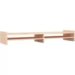 Vidaxl - Monitor Stand 100x27x15cm Solid Wood Pine Brown
