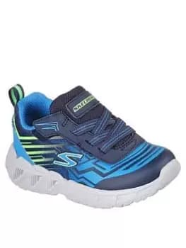 Skechers MAGNA-LIGHTS LIGHT UP BOYS TODDLER TRAINERS, Navy, Size 5 Younger