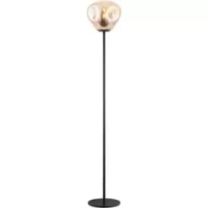 Impex Nina 1 Light Floor Lamp Gold Black